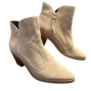 Rebecca Minkoff Beige Suede Ankle Booties Women's Size 6 Casual
